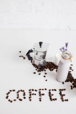 french press and coffee clipart