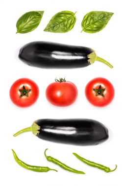 composition of ripe vegetables clipart