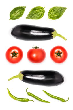 composition of ripe vegetables clipart