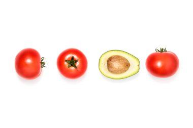 tomatoes and half of avocado clipart