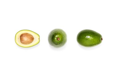 compotsition of fresh avocados clipart