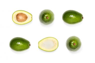 composition of fresh ripe avocados clipart