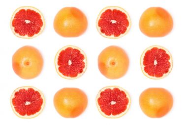 composition of fresh grapefruits  clipart