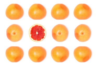 composition of fresh ripe grapefruits clipart