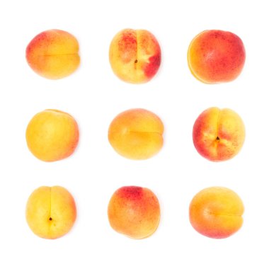 peaches isolated on white clipart