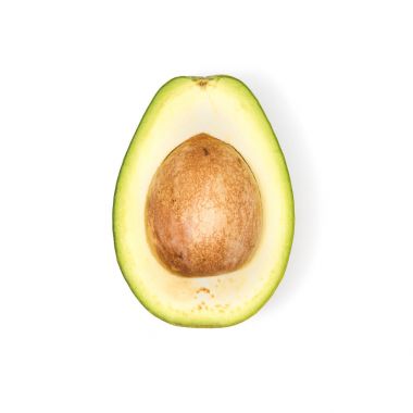 half of fresh avocado with seed clipart