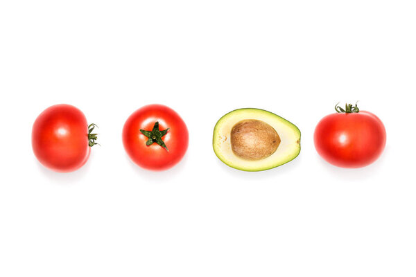 tomatoes and half of avocado