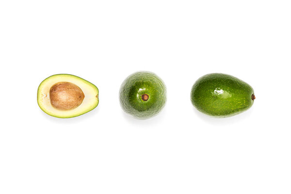 compotsition of fresh avocados