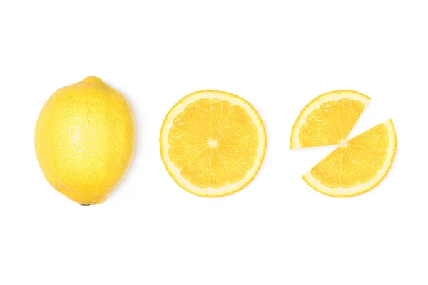 Fresh lemon with slices — Stock Photo, Image