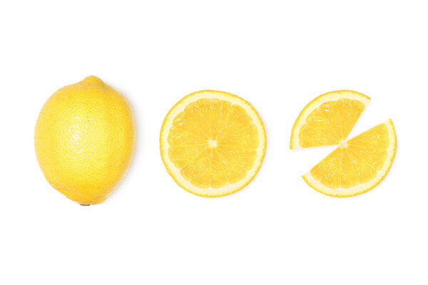 fresh lemon with slices