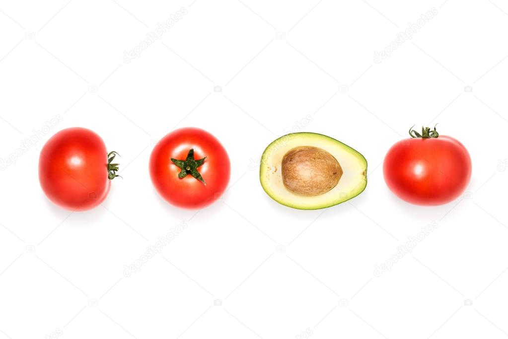 tomatoes and half of avocado