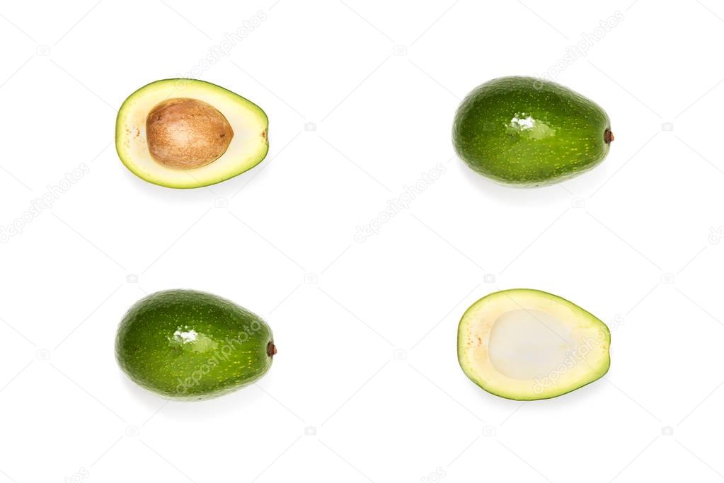 composition of fresh ripe avocados