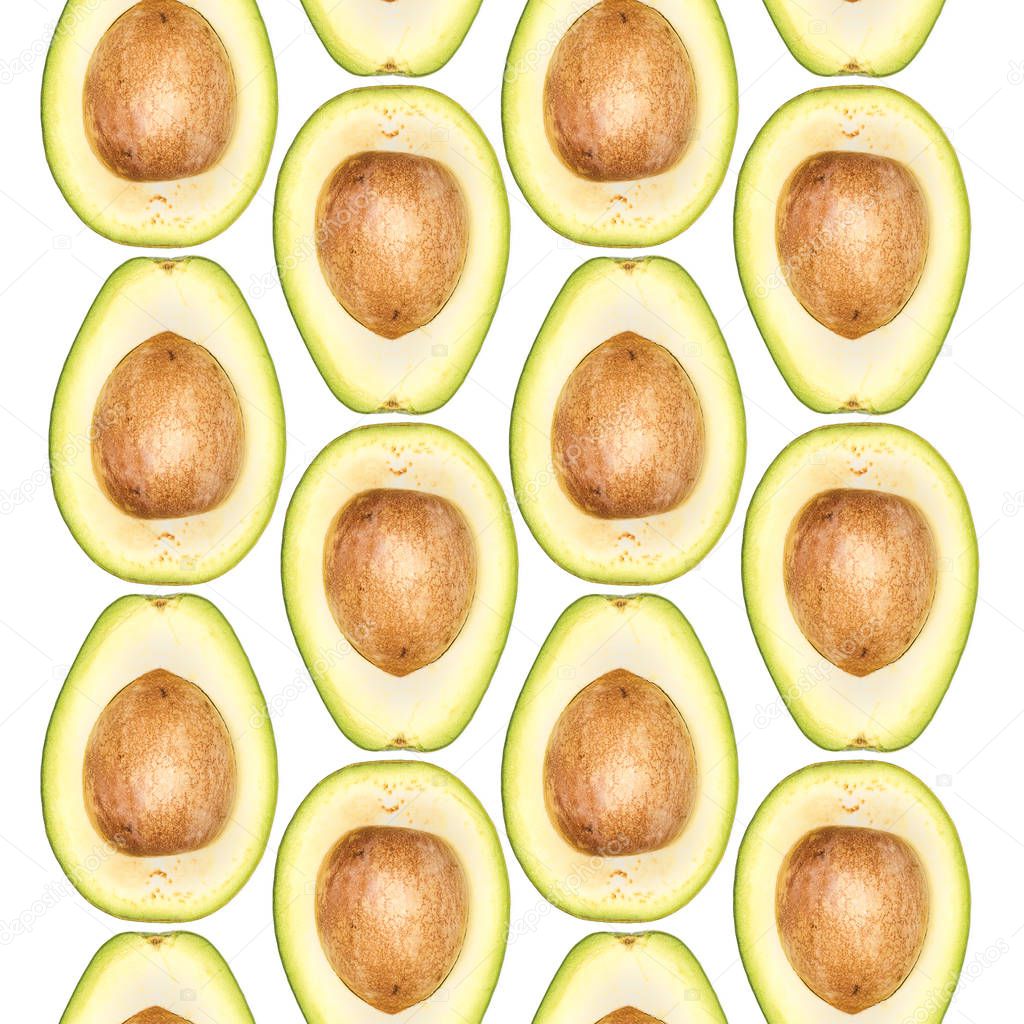 seamless pattern of avocados