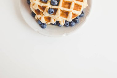 tasty waffles with blueberries clipart