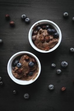 bowls with homemade chocolate clipart