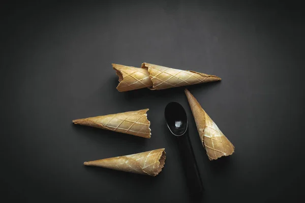 Cones wafer para sorvete — Fotografia de Stock