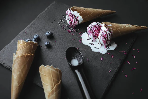 Gelato con spalmatura di zucchero — Foto Stock