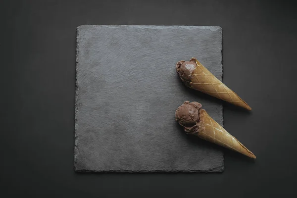 Homemade chocolate ice cream — Stock Photo, Image