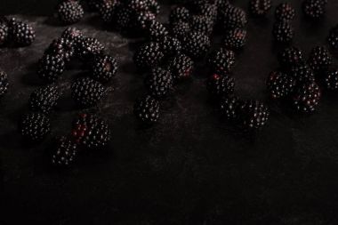 fresh ripe blackberries clipart