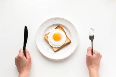 kızarmış ekmek kızarmış yumurta ile Kahvaltı