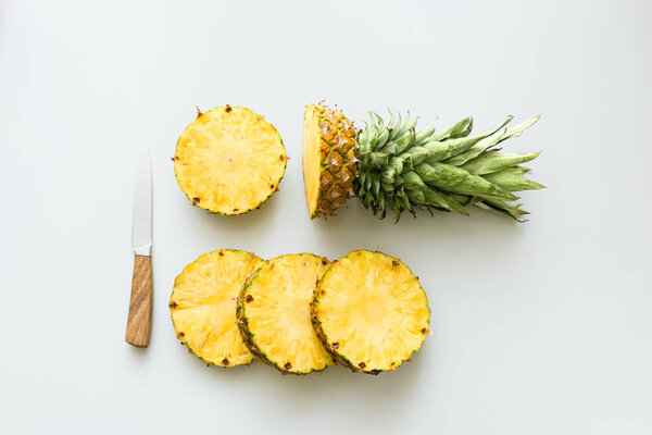 slices of fresh pineapple
