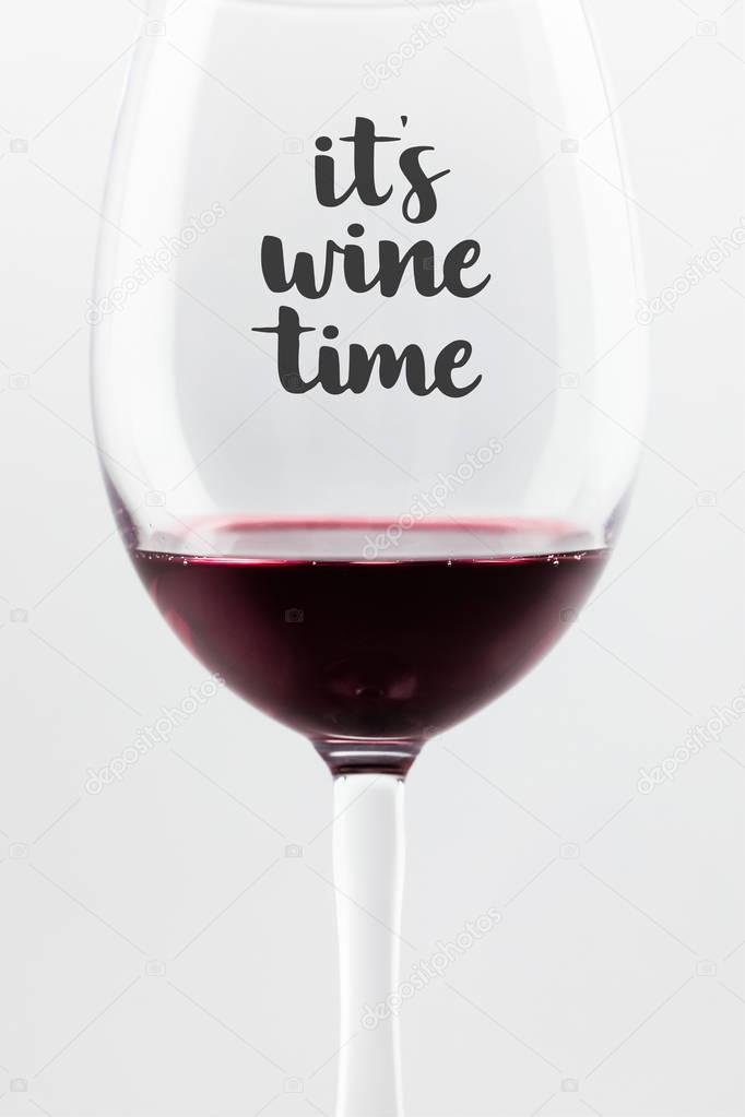 red wine in glass  