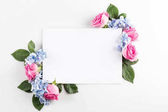 flowers and blank card
