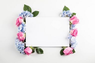 flowers and blank card clipart
