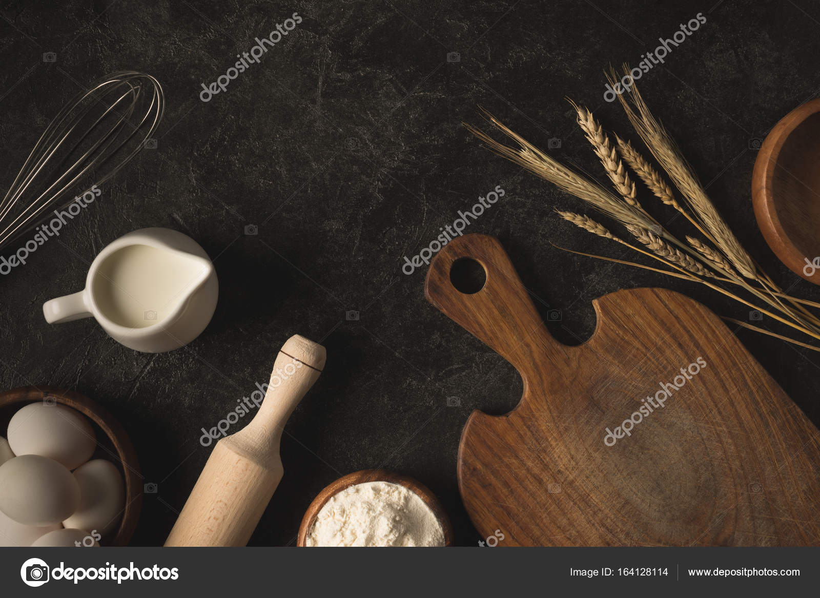Bakery ingredients and kitchen utensils — Stock Photo © AntonMatyukha