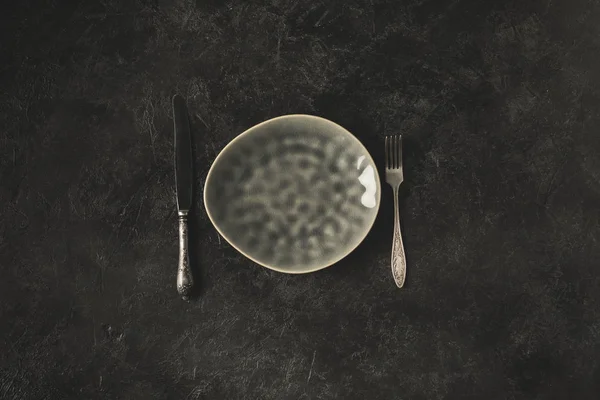 Silverware and plate — Stock Photo, Image