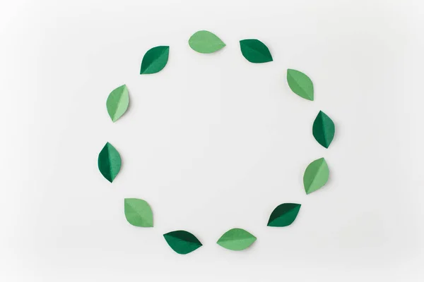A zöld könyv levelek kerek keret — Stock Fotó