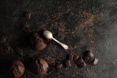 tatlı çikolata muffins