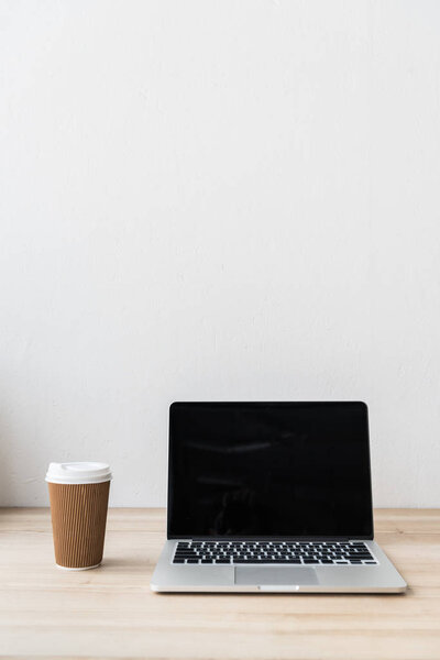 workplace with laptop computer