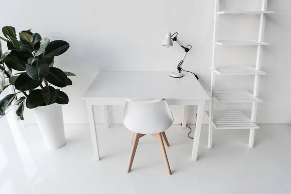 Stylish white workplace