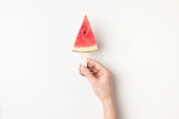 watermelon slices on stick