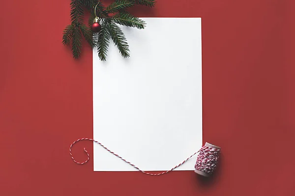 Empty christmas card — Stock Photo, Image