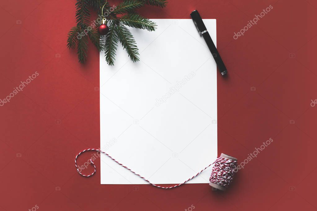 empty christmas card