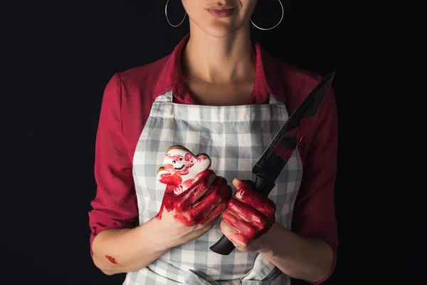 Girl with halloween cookie — Stock Photo, Image