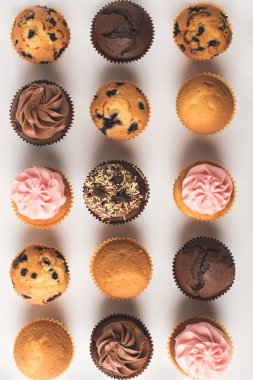 various sweet cupcakes clipart