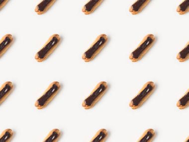 homemade eclairs with chocolate ganache  clipart