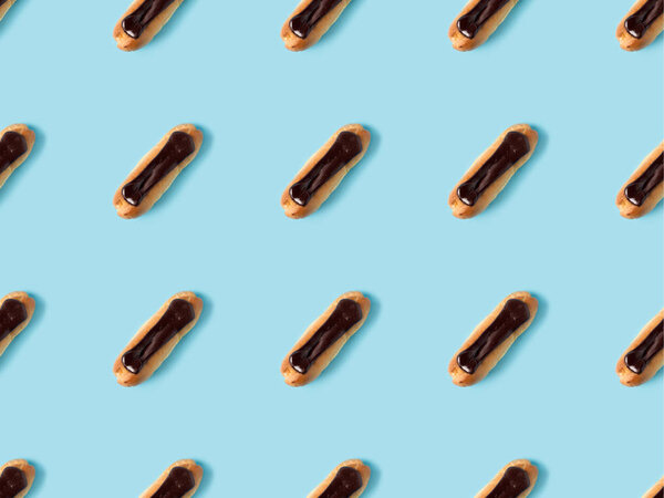 homemade eclairs with chocolate ganache 