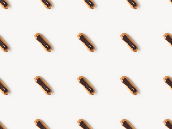 homemade eclairs with chocolate ganache 