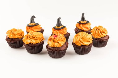 Dekoratif Cadılar Bayramı cupcakes