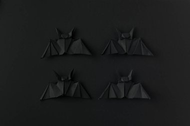 halloween origami bats clipart