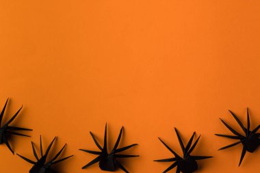 origami spiders for halloween clipart