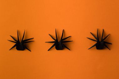 halloween origami spiders clipart