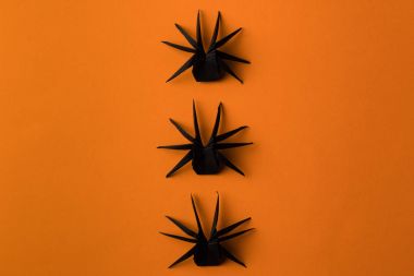 origami spiders for halloween clipart