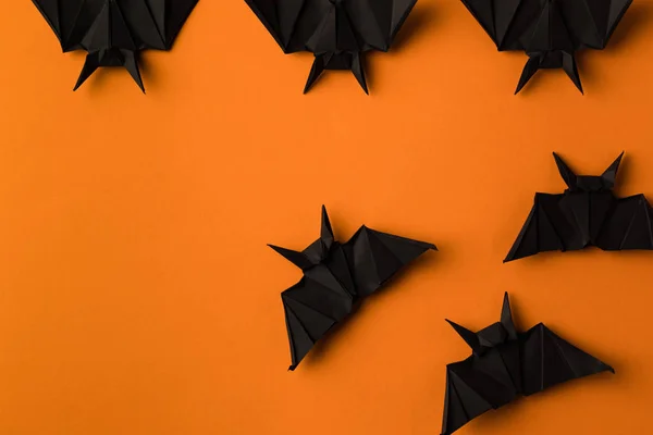 Nietoperze origami na halloween — Zdjęcie stockowe