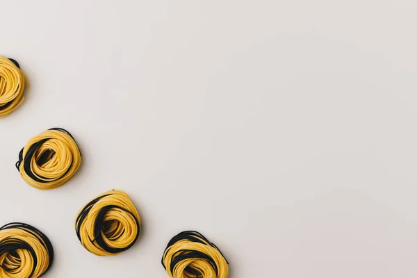 corner frame of pasta nests