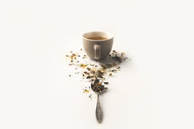 herbal tea in cup clipart